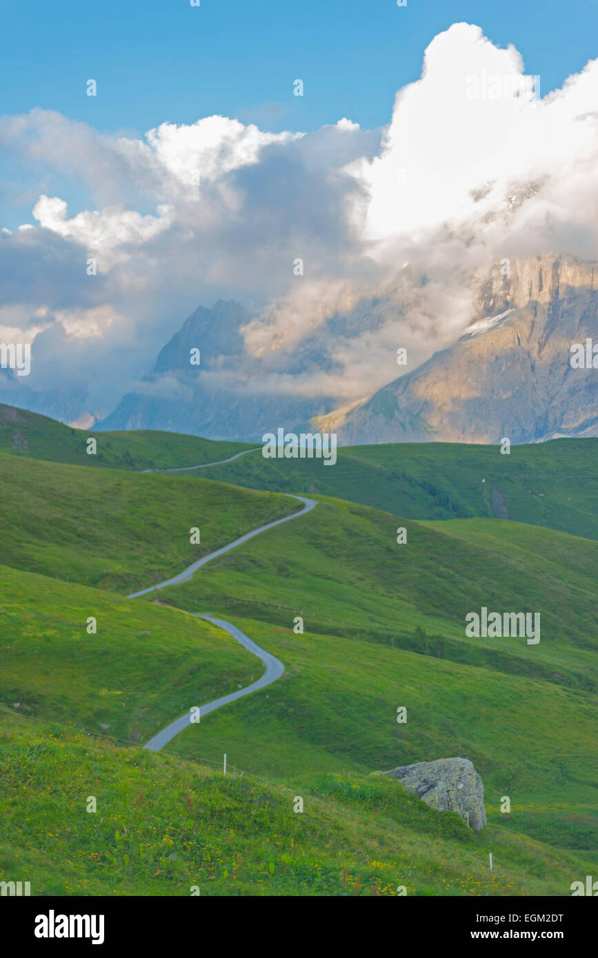 L'Europa, Svizzera, Alpi svizzere Jungfrau-Aletsch sito Patrimonio Mondiale dell'Unesco, Foto Stock