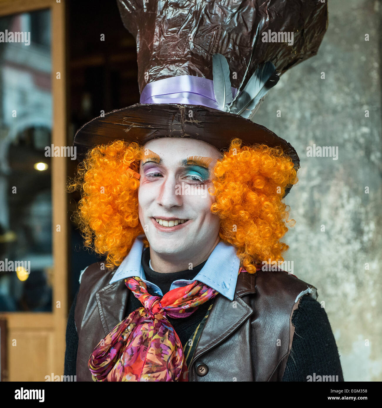 Le maschere di Venezia durante il carnevale Foto Stock
