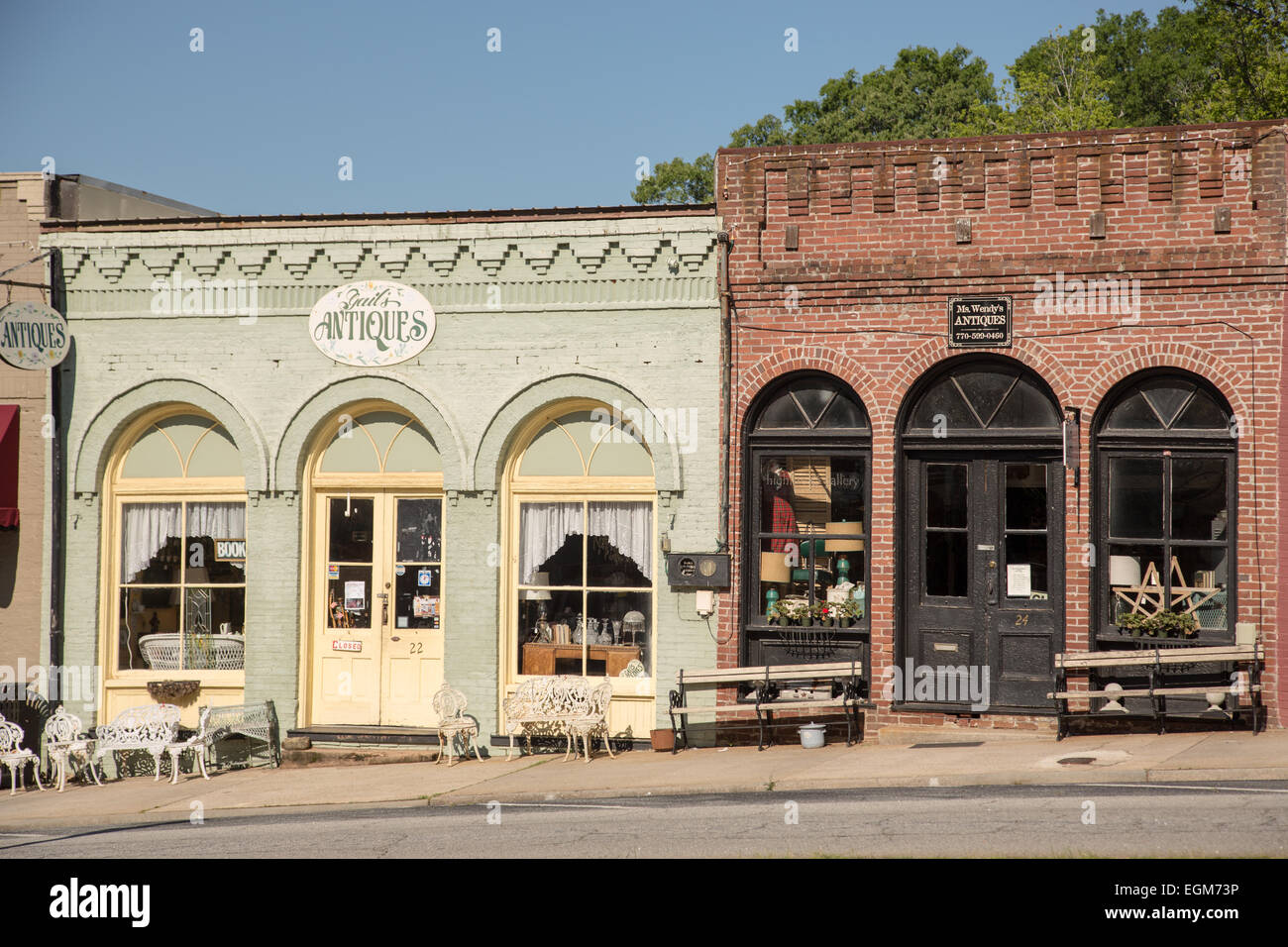 Città di Senoia dove la serie televisiva The Walking Dead è girato Maggio 8, 2013 in Senoia, Georgia. Foto Stock