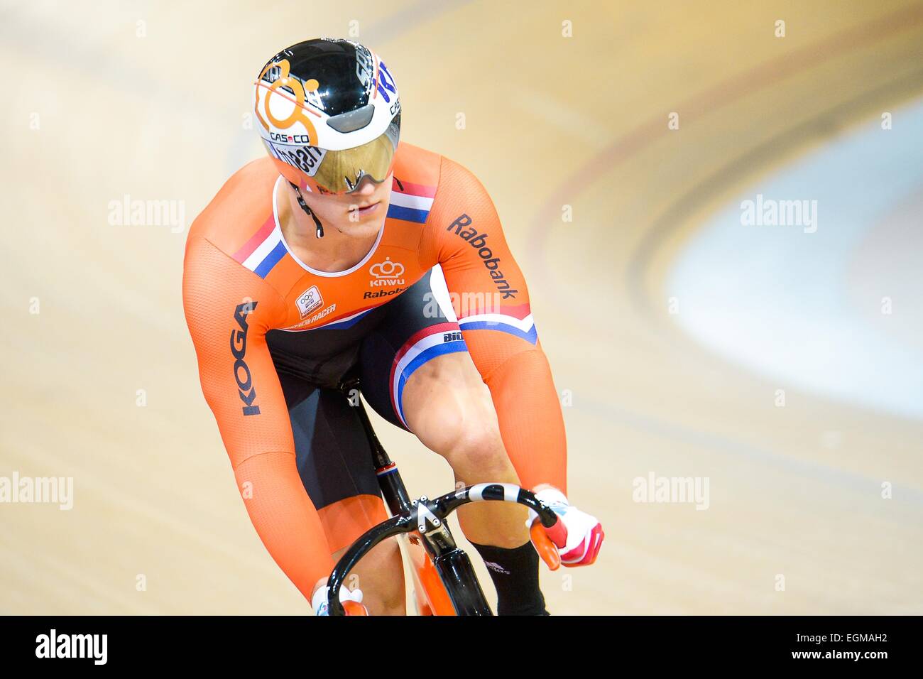 Jeffrey Hoogland - 22.02.2015 - Championnats du Monde 2015 de cyclisme sur pista - Saint Quentin en Yvelines.Photo : Andre Ferreira icona / Sport Foto Stock