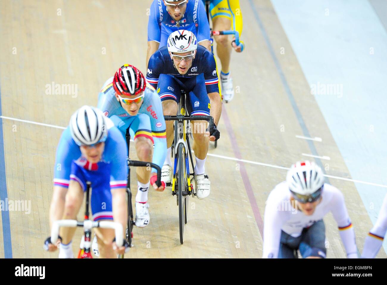 Morgan Kneisky - 22.02.2015 - Championnats du Monde 2015 de cyclisme sur pista - Saint Quentin en Yvelines.Photo : Andre Ferreira/Icona Sport Foto Stock