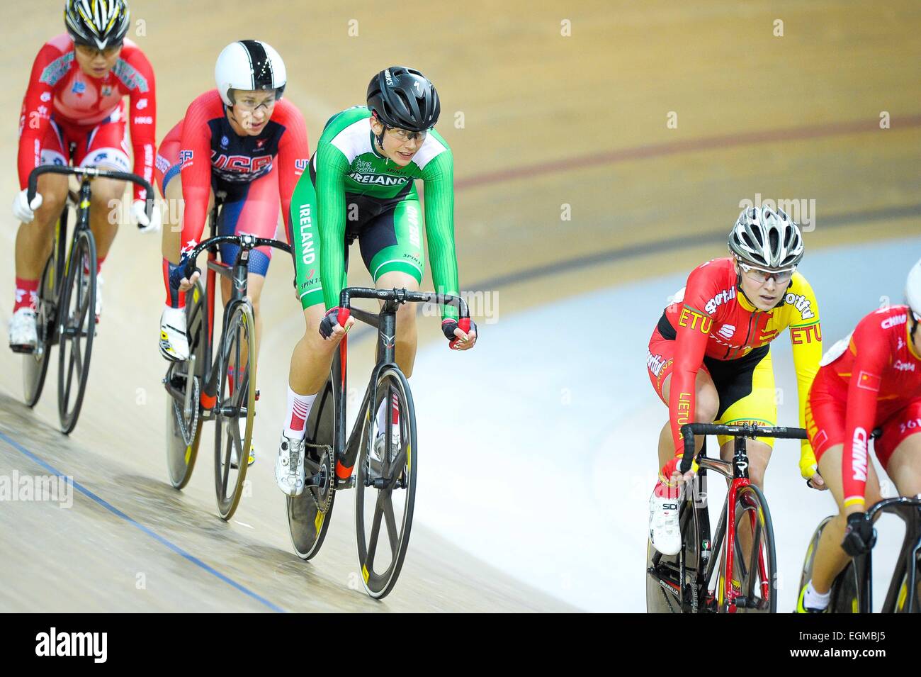 Caroline Ryan - 22.02.2015 - Championnats du Monde 2015 de cyclisme sur pista - Saint Quentin en Yvelines.Photo : Andre Ferreira/Icona Sport Foto Stock
