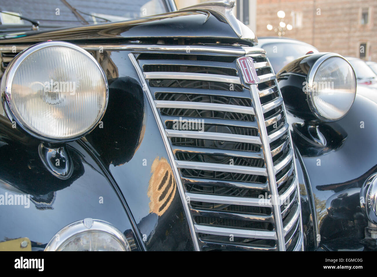 VERONA, Italia - 6 gennaio: Vetture d'epoca. Benaco Classic Automobile Club organizza un raduno chiamato 'strega del poliziotto' o Foto Stock