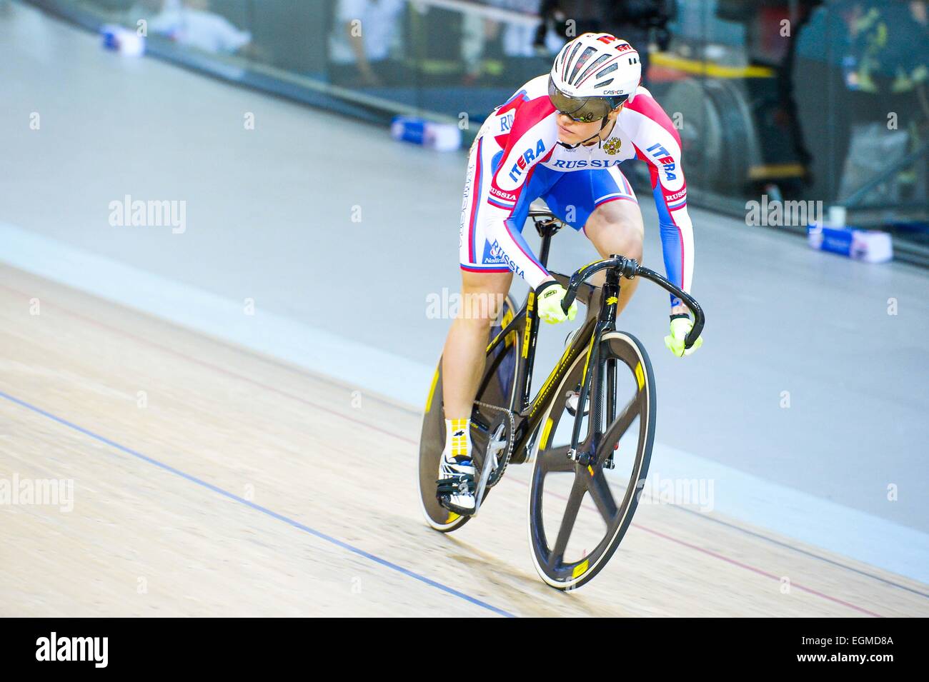 Victoria Tyumneva - 20.02.2015 - cyclisme sur pista - Championnats du Monde - Saint Quentin en Yvelines -.Photo : Andre Ferreira icona / Sport Foto Stock