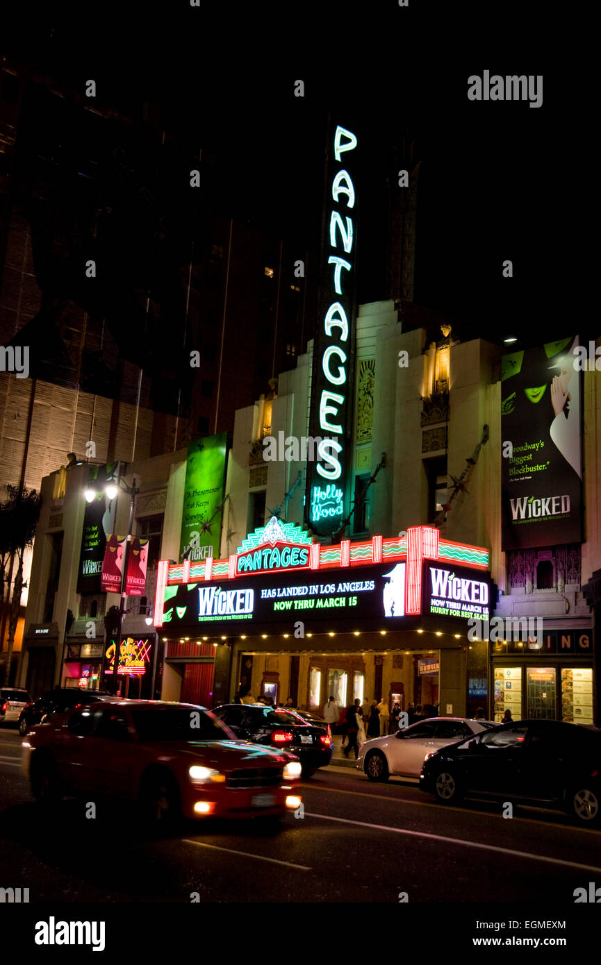Il Pantages Theatre di Hollywood Foto Stock