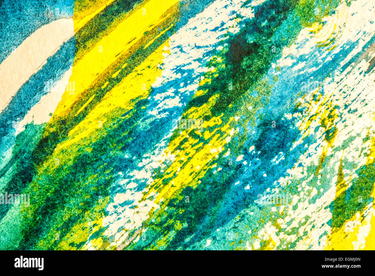 Abstract la pittura ad acquerello mixed media sfondo grunge Foto Stock