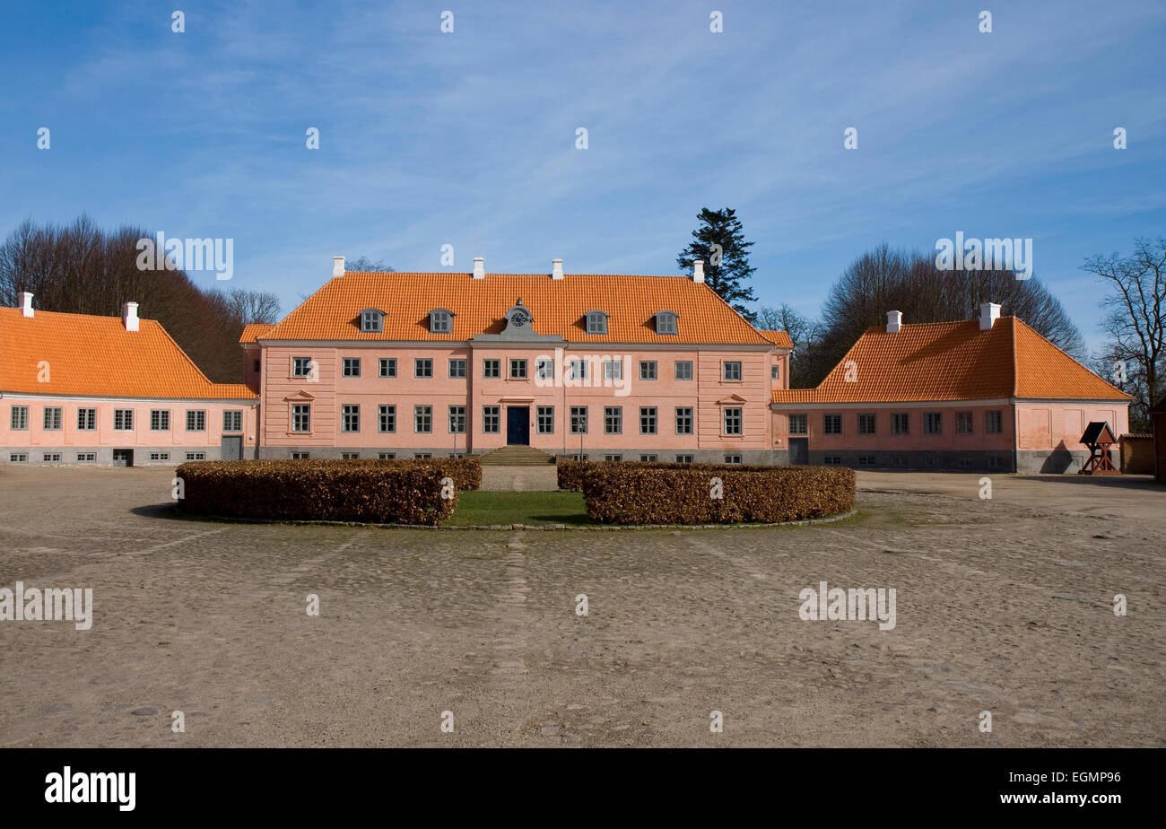 Il Manor House Moesgaard vicino a Aarhus, Danimarca. Foto Stock