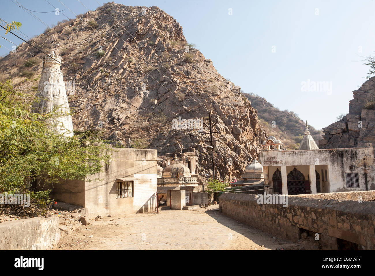 Galtaji è un antico pellegrinaggio indù sito nella città di Khania-Balaji Foto Stock