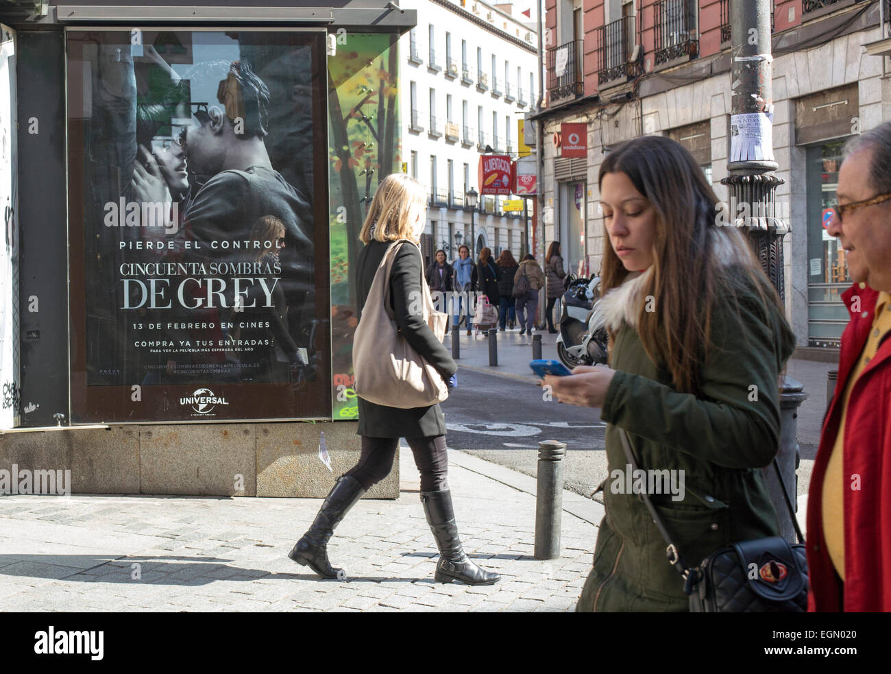 Cinquanta sfumature di grigio poster del film in versione spagnola Foto Stock