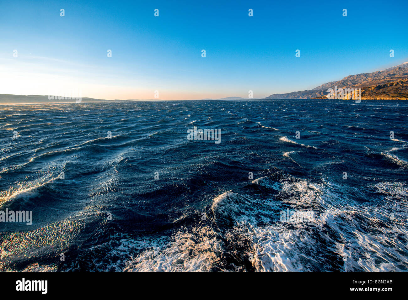 Mare Adriatico e le isole croate Foto Stock