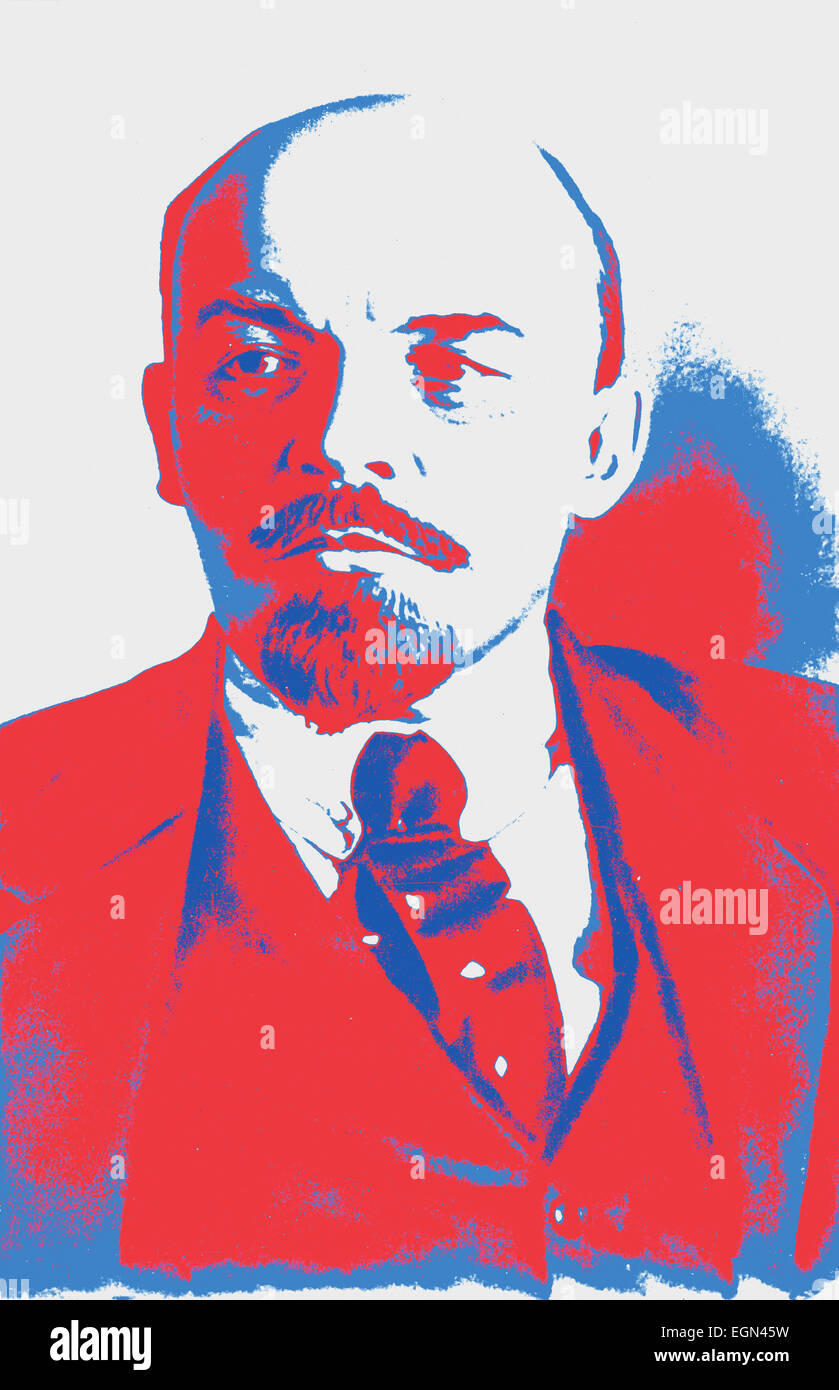 Vladimir Ilyich Ulyanov, alias Lenin, 1870-1924. russo rivoluzionario comunista, politico e teorico politico. Foto Stock