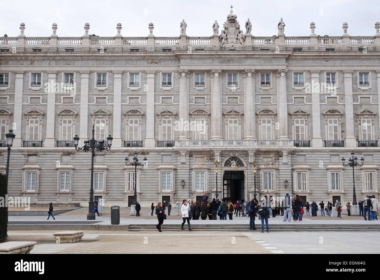 Palacio Real de Madrid, il Royal Palace, la residenza ufficiale della famiglia reale spagnola, Madrid, Spagna. Foto Stock