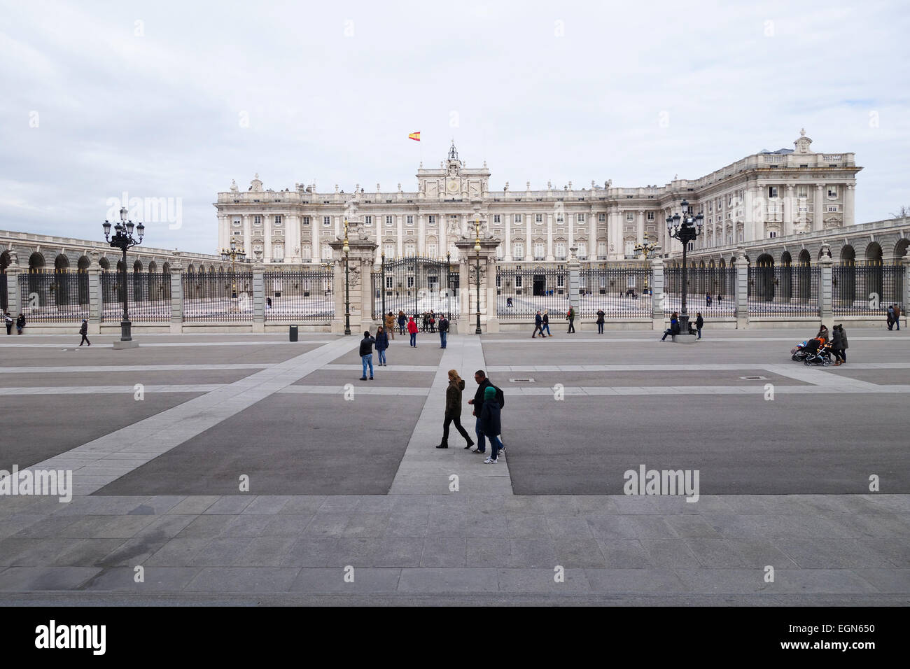 Palacio Real de Madrid, il Royal Palace, la residenza ufficiale della famiglia reale spagnola, Madrid, Spagna. Foto Stock