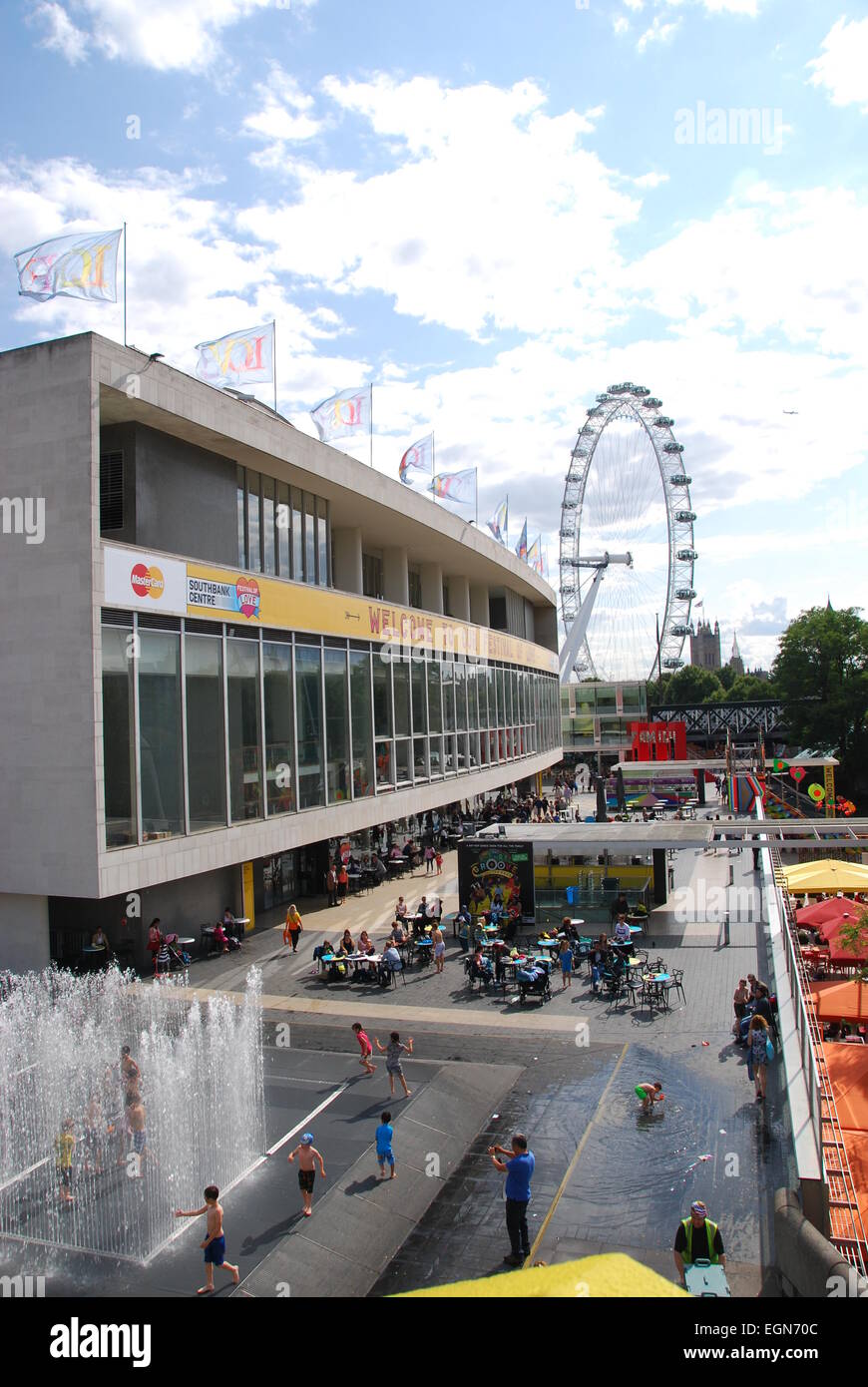 Il Royal Festival Hall e per il London Eye Foto Stock