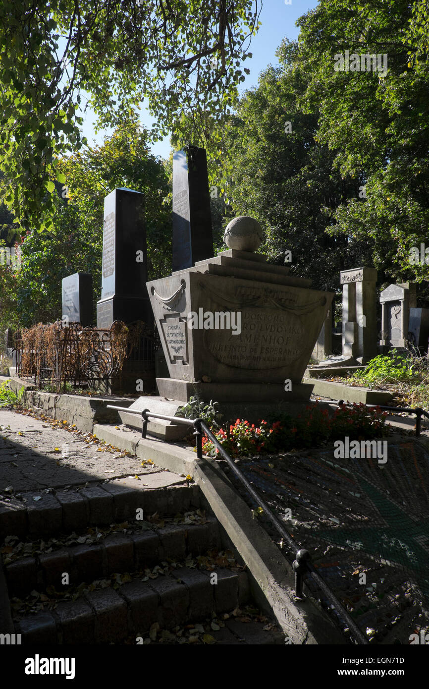 Cimitero ebraico a Varsavia, Polonia Foto Stock