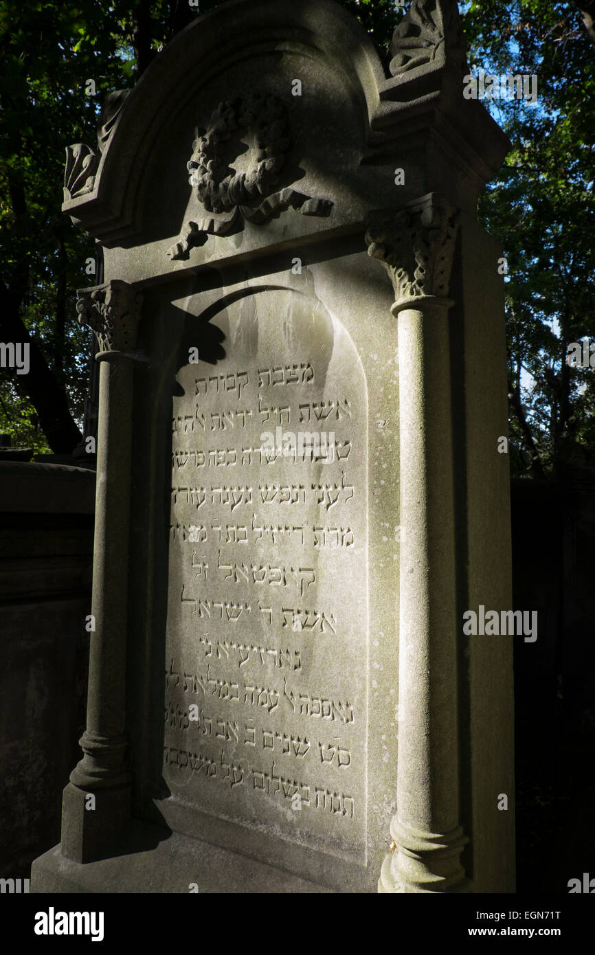 Cimitero ebraico a Varsavia, Polonia Foto Stock