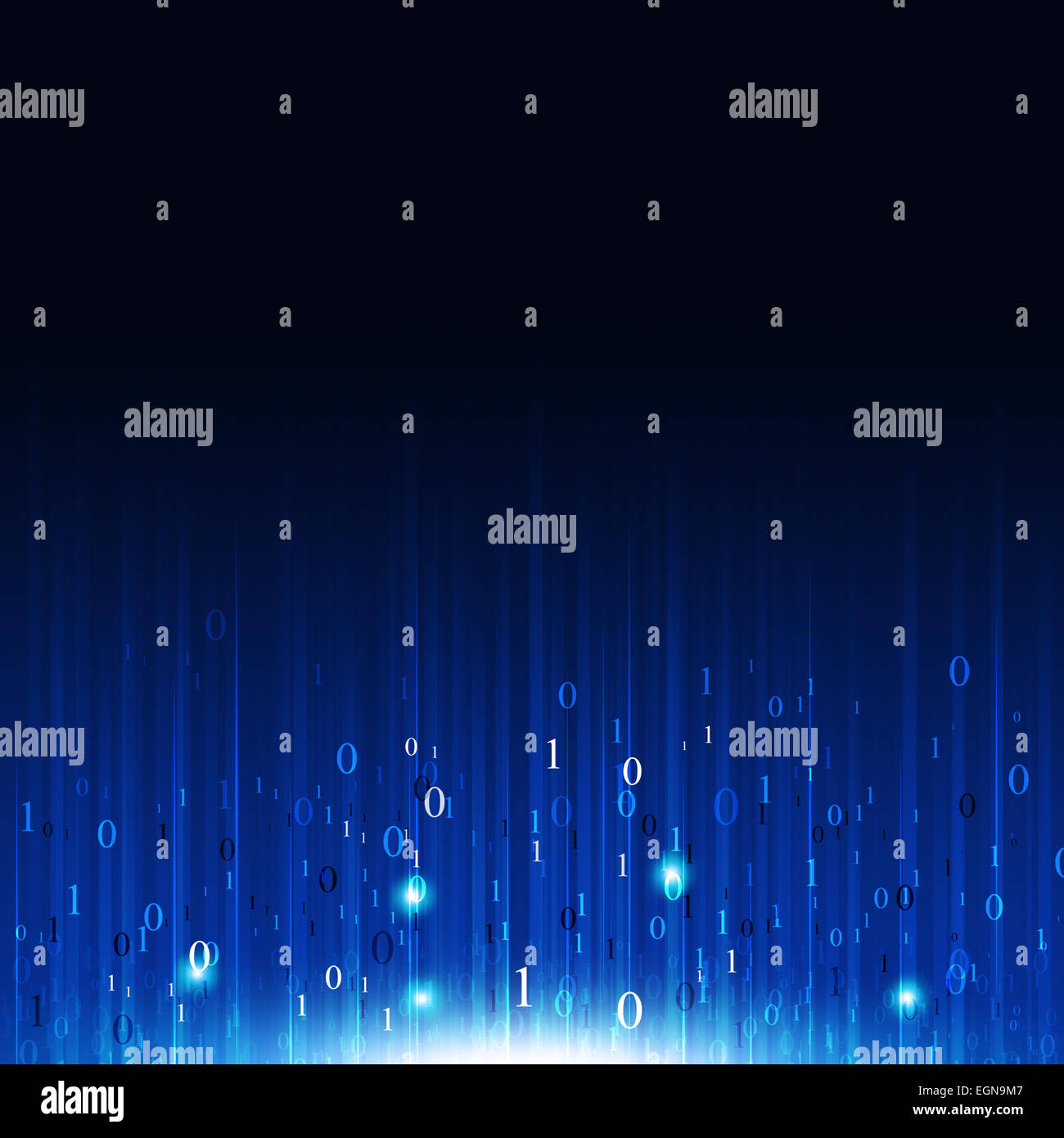 Abstract motion codice binario i numeri tecnologia concetto sfondo blu Foto Stock