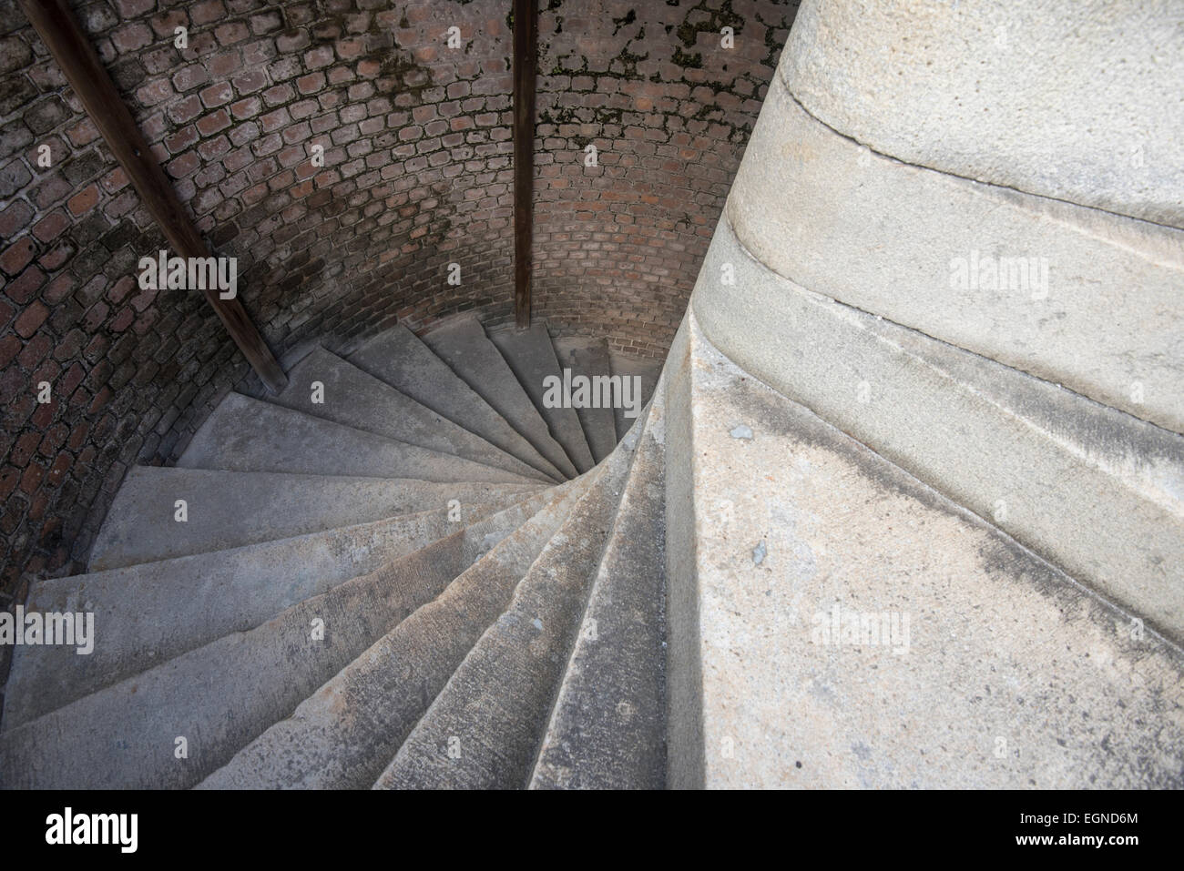 Una scala a chiocciola a Fort Zachary Taylor Historic State Park Foto Stock