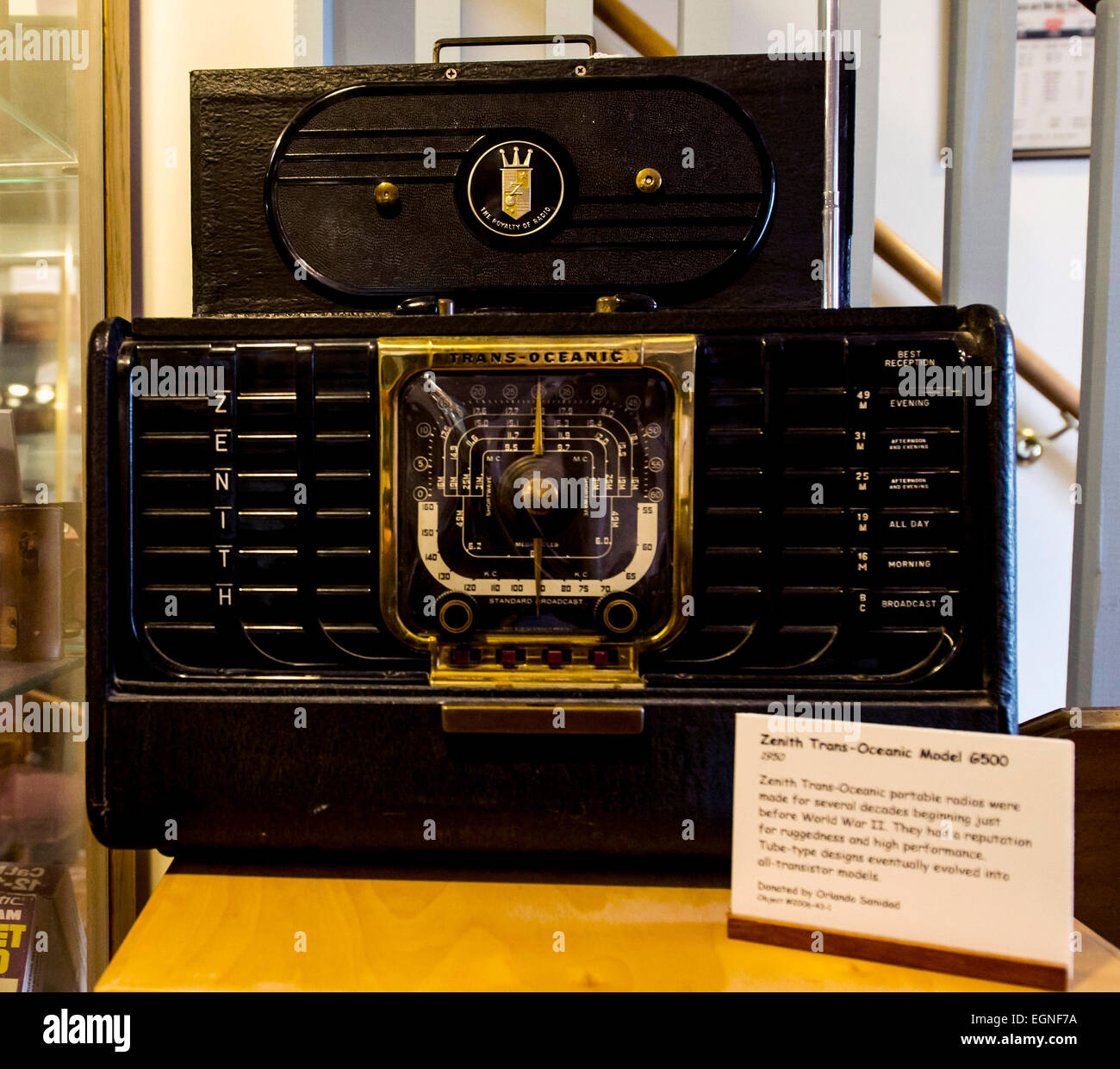 Bowie, MD, Stati Uniti d'America. Il 27 febbraio, 2015. Un display presso la capitale nazionale della radio e della televisione museo. Aperto dal 1999, il museo raccoglie e conserva manufatti, programmazione e puiblications per educare il pubblico circa lo sviluppo e l'impatto dei media elettronici. © Brian Cahn/ZUMA filo/Alamy Live News Foto Stock