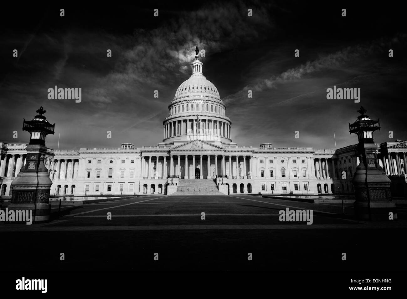 Capitol Building Washington DC facciata orientale USA il Congresso USA Foto Stock