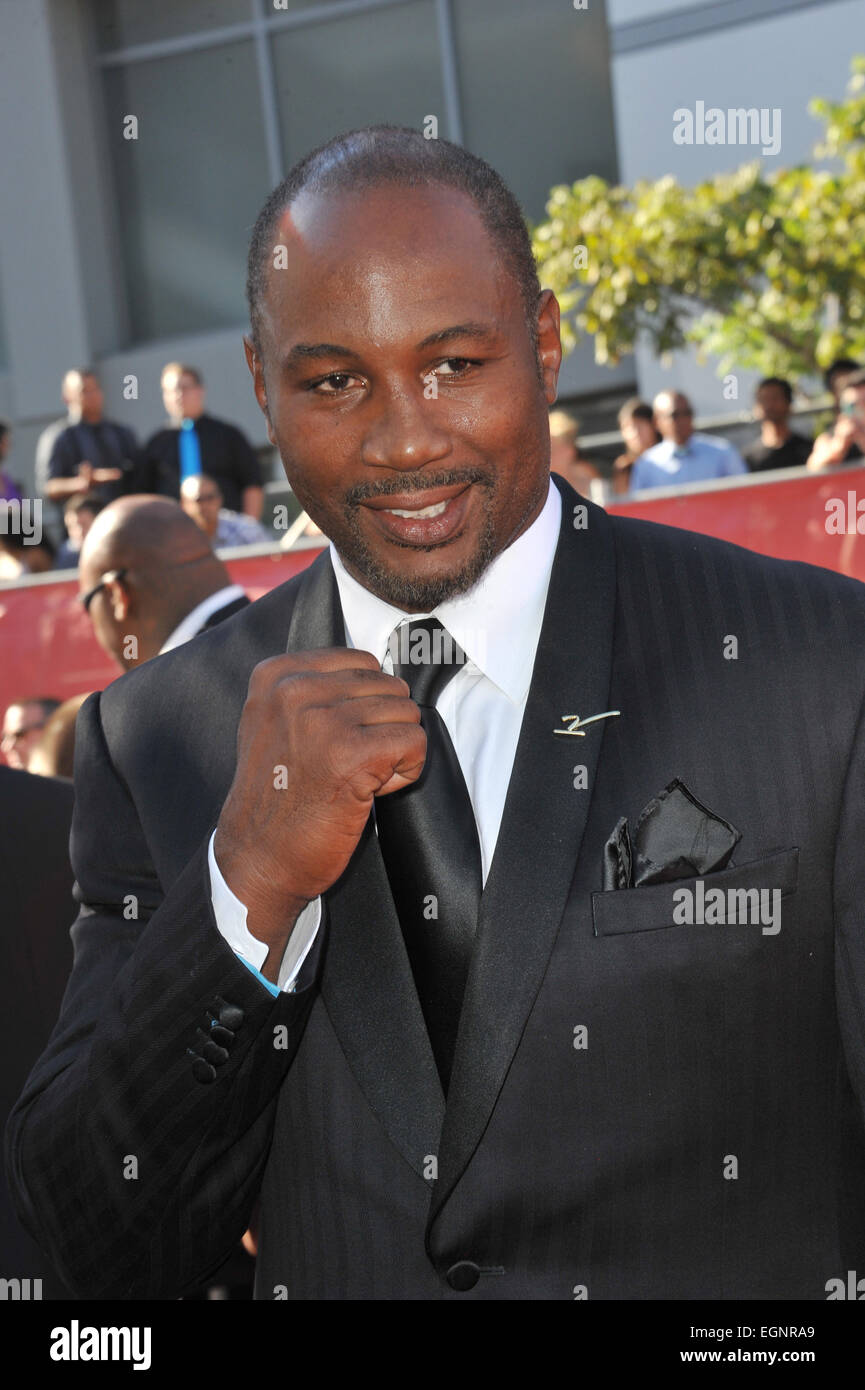 LOS ANGELES, CA - Luglio 16, 2014: Boxer Lennox Lewis presso il 2014 ESPY Awards presso il Nokia Theatre LA LIVE. Foto Stock