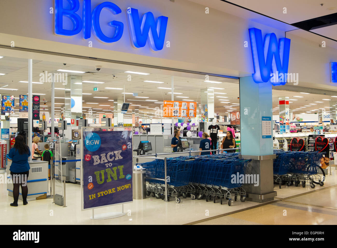 Big W department store in Sydney's warringah mall,l'australia Foto Stock