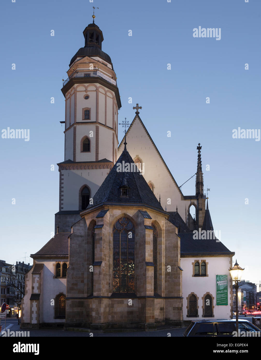 Chiesa di San Tommaso, Leipzig, in Sassonia, Germania Foto Stock
