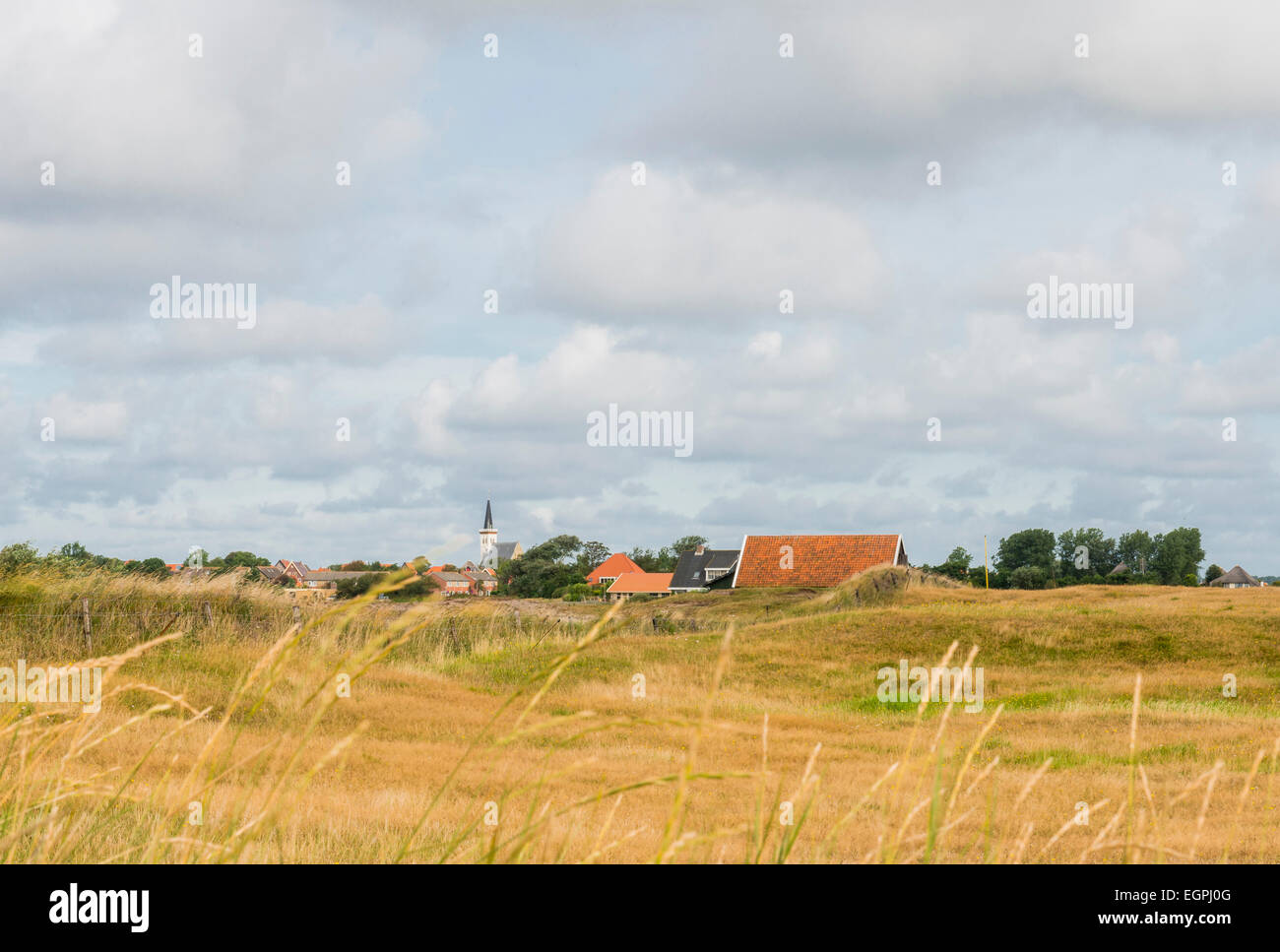 Il villaggio di Den Hoorn sull'isola di Texel. Foto Stock