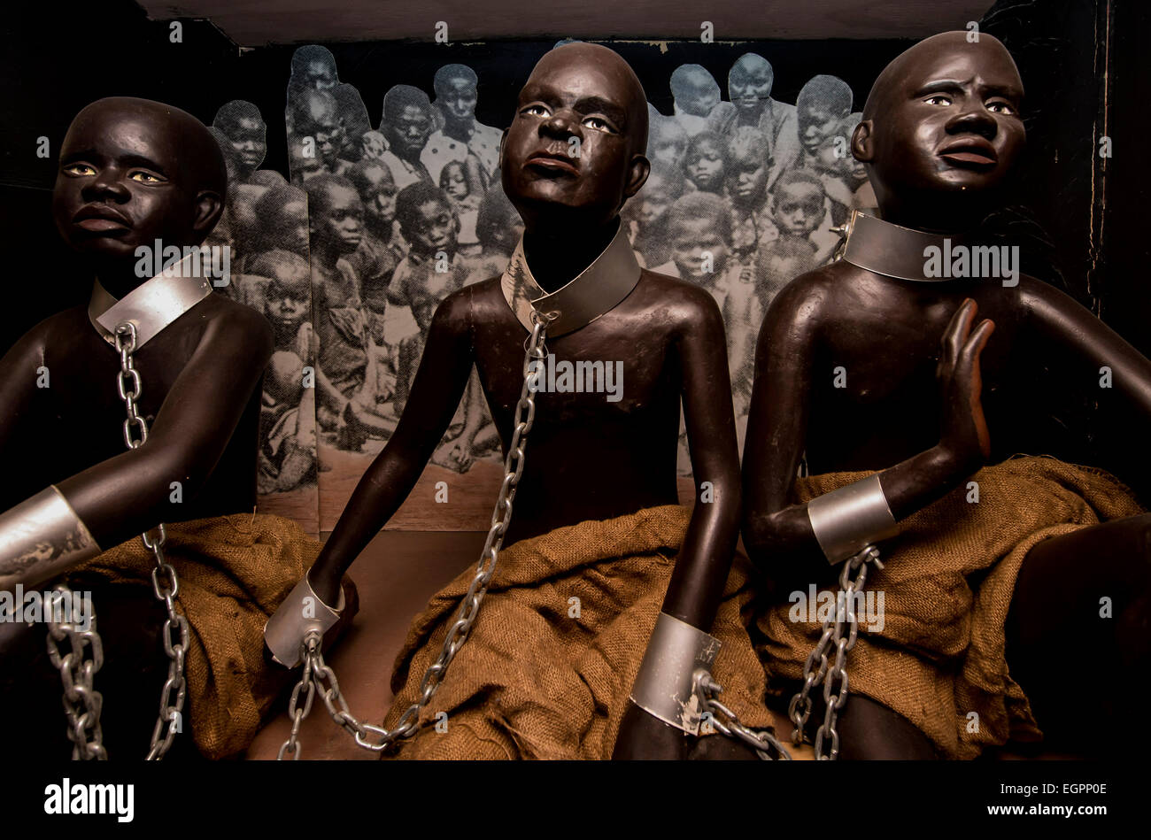 Baltimore, Maryland, Stati Uniti d'America. 28 Feb, 2015. Un dettaglio del commercio di schiavi presentano a livello nazionale grande neri nel Museo delle cere. © Brian Cahn/ZUMA filo/Alamy Live News Foto Stock