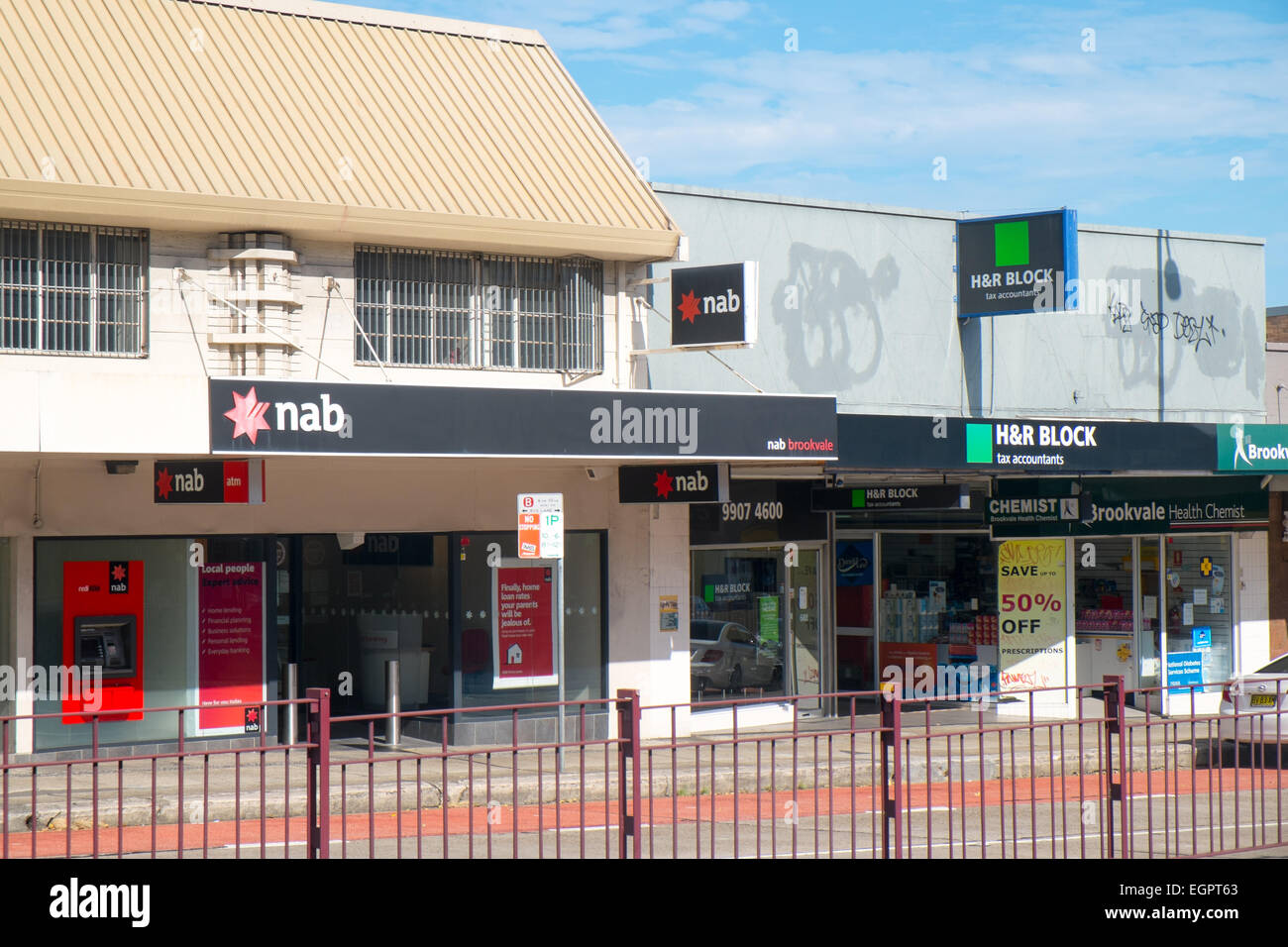 NAB, National Australia Bank branch on pittwater road in Brookvale,Sydney , Australia Foto Stock