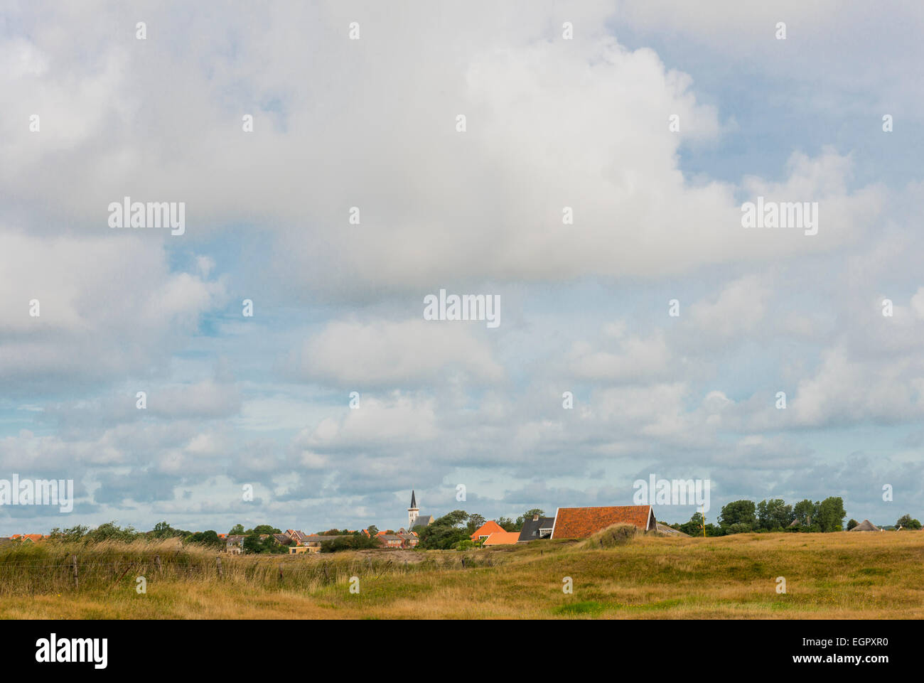 Il villaggio di Den Hoorn sull'isola di Texel. Foto Stock