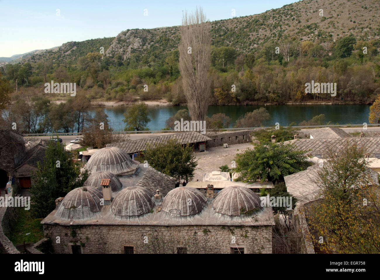 BOSNIA & HERZGOVINA; POCITELJ; resti di bagni turchi Foto Stock