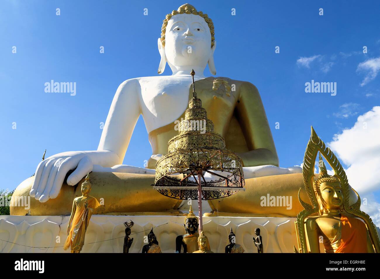 Udienza statua del Buddha in Thailandia del Nord Foto Stock