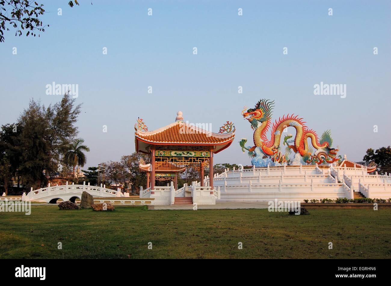 Il Tempio cinese pagoda di Nakhon Sawan, Thailandia Foto Stock