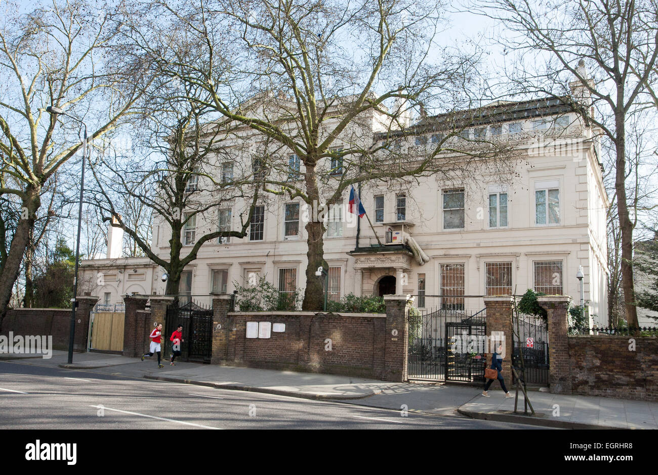 Vista generale GV dell'Ambasciata della Federazione Russa, 6-7 Kensington  Palace Gardens, Londra W8 4QP Foto stock - Alamy