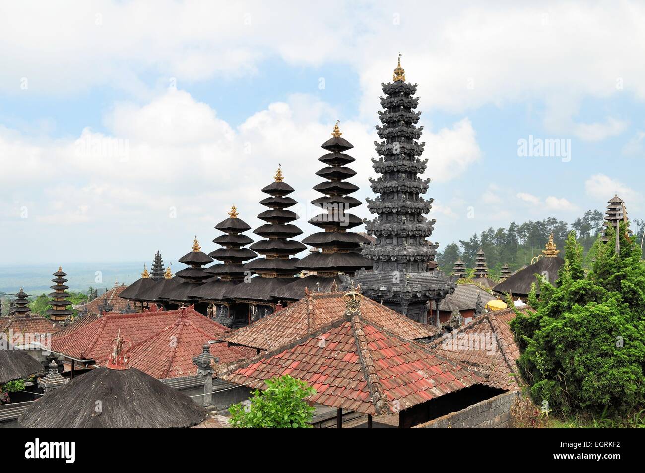 Più grande tempio indù Pura Besakih di Bali, Indonesia Foto Stock