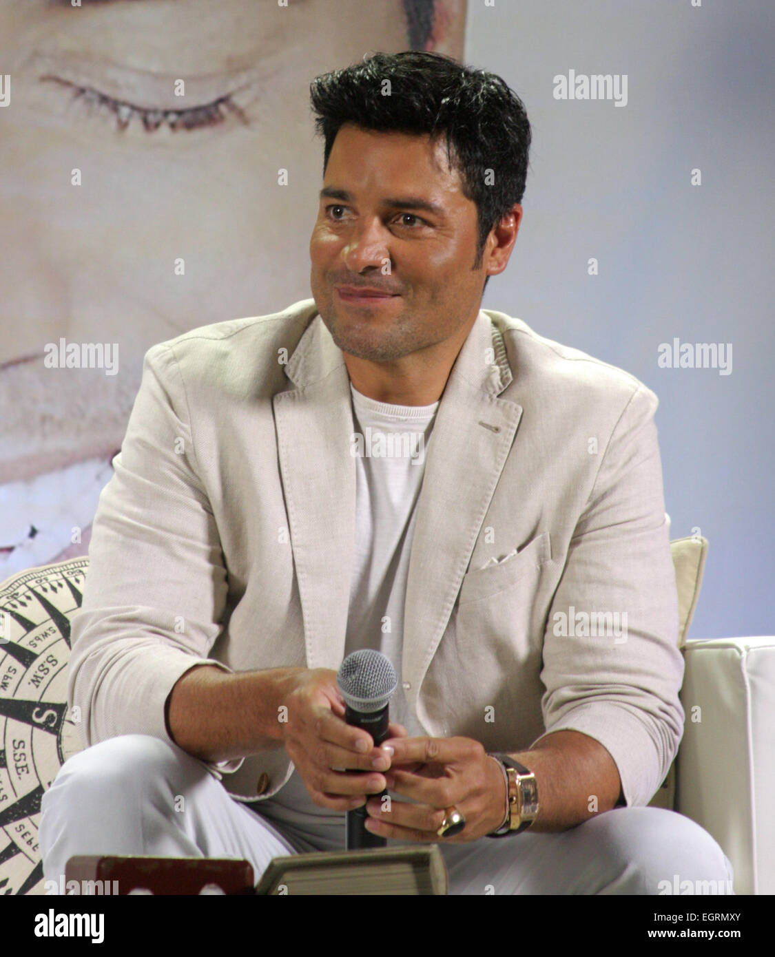 Chayanne continua il suo tour promozionale del suo nuovo album 'en todo Estare' dotate di vista: dove: San Juan, Puerto Rico quando: 27 Ago 2014 Foto Stock