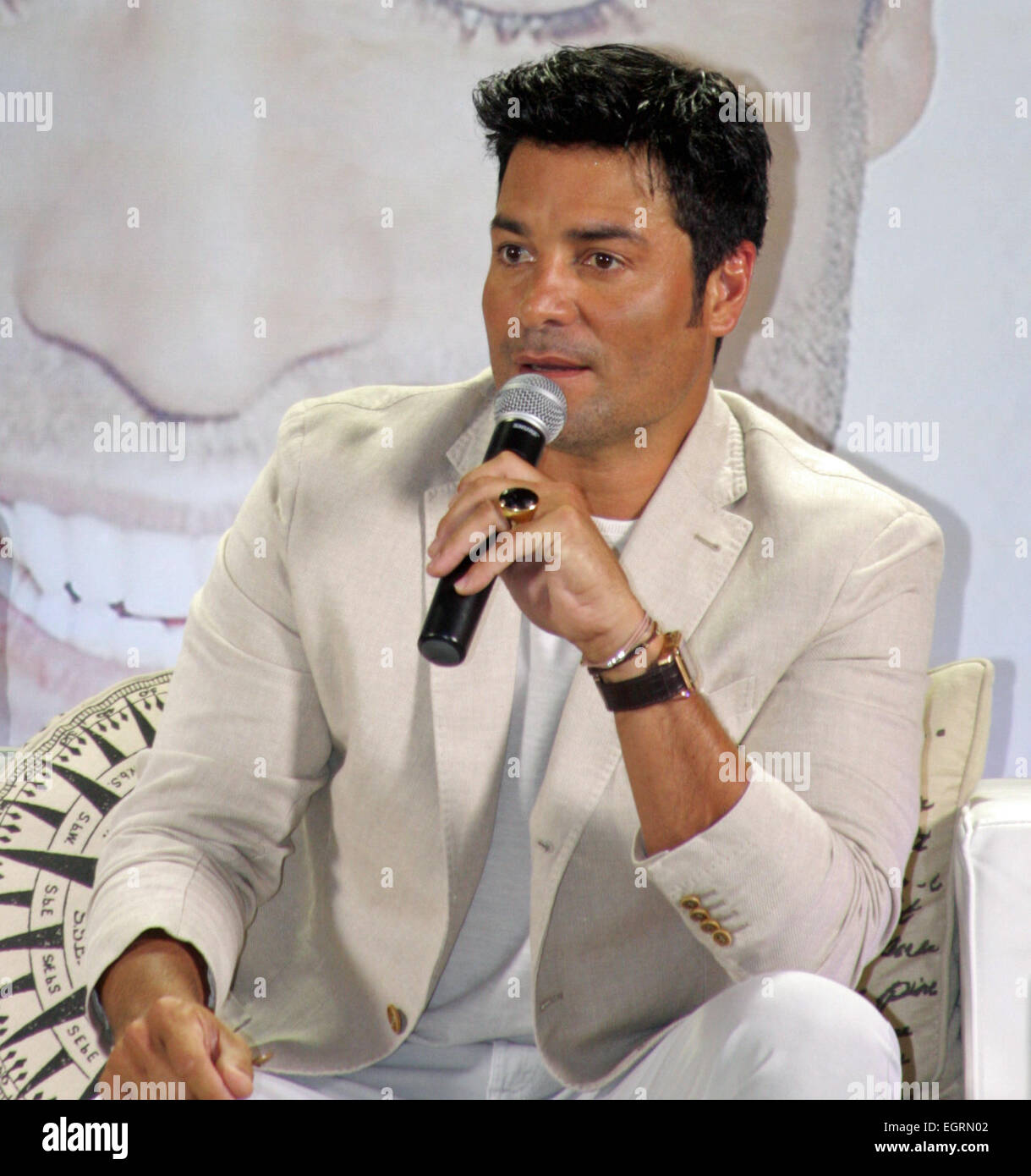 Chayanne continua il suo tour promozionale del suo nuovo album 'en todo Estare' dotate di vista: dove: San Juan, Puerto Rico quando: 27 Ago 2014 Foto Stock