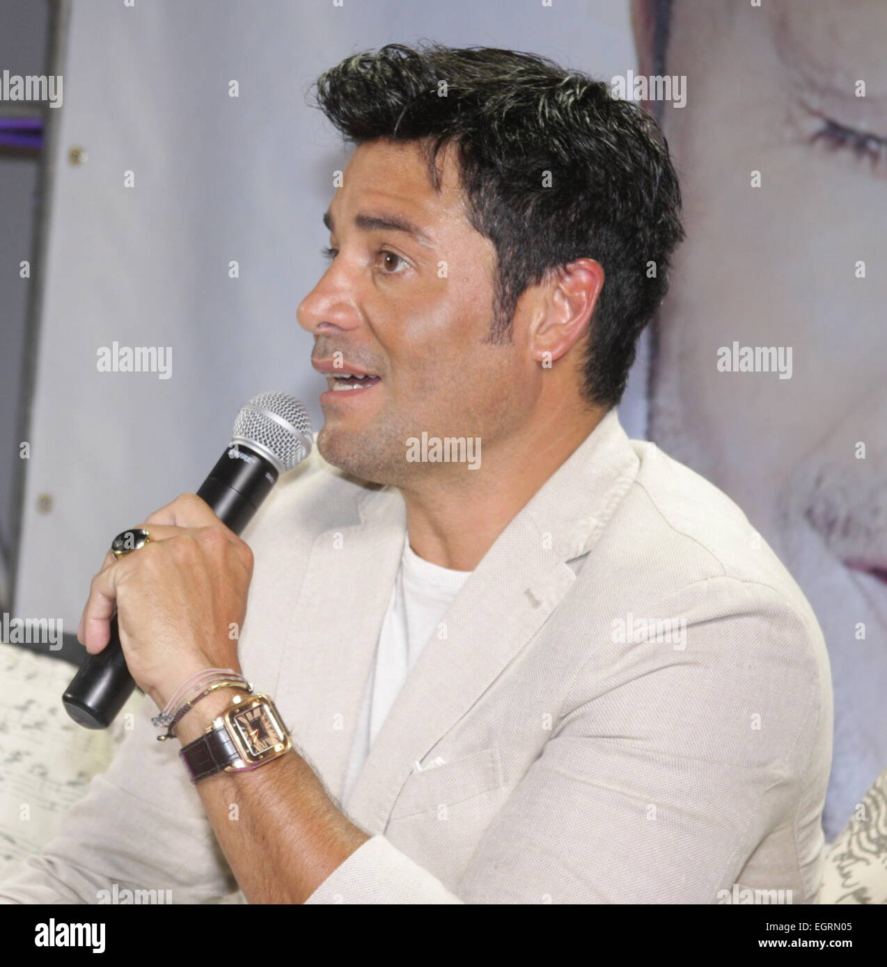 Chayanne continua il suo tour promozionale del suo nuovo album 'en todo Estare' dotate di vista: dove: San Juan, Puerto Rico quando: 27 Ago 2014 Foto Stock