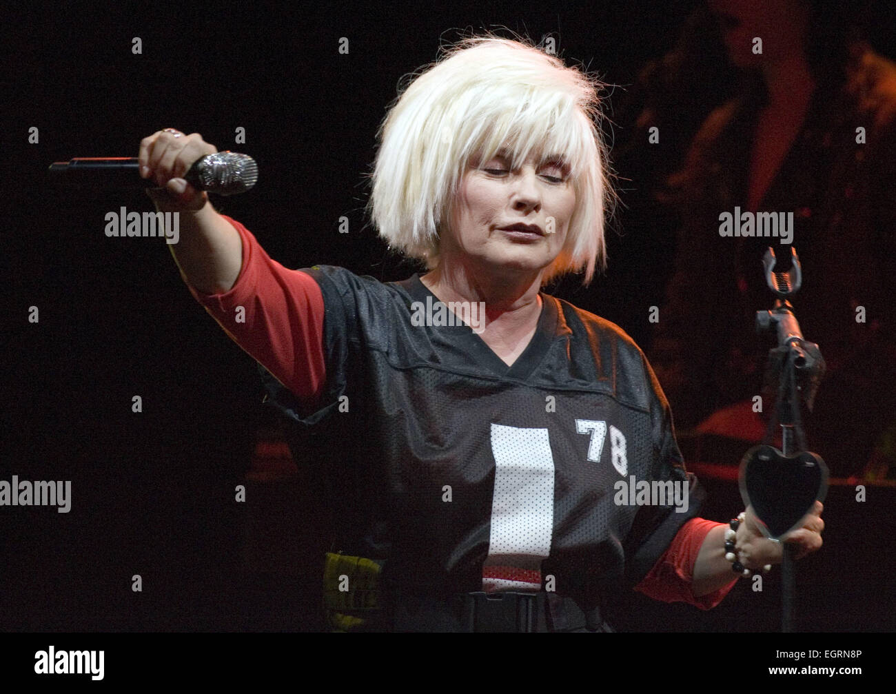 Debbie Harry e Blondie eseguire per un sold out folla al O2 ABC Glasgow offre: Blondie dove: Glasgow, Scotland, Regno Unito quando: 27 Ago 2014 Foto Stock