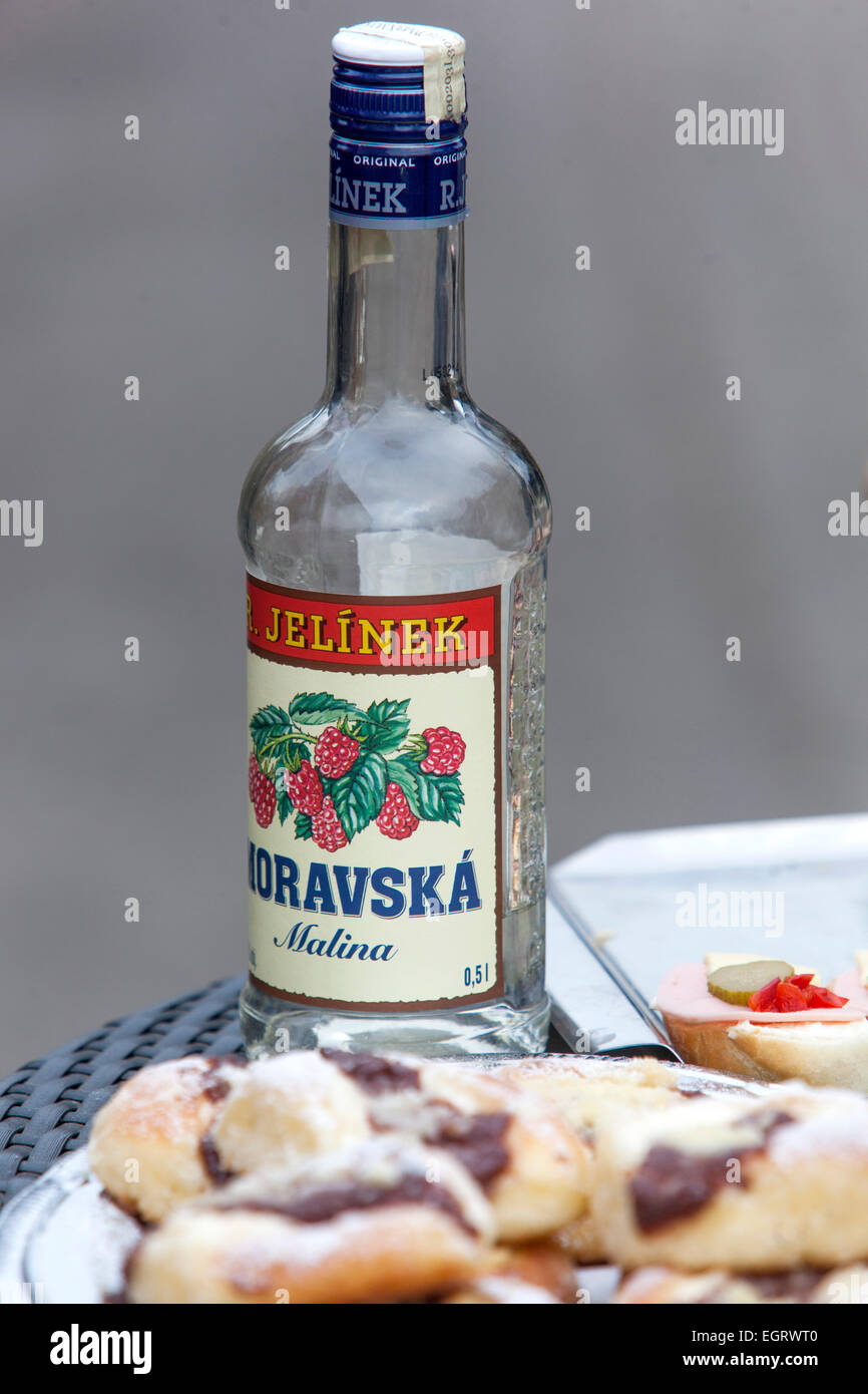 Moravska Slivovice, acquavite di prugne ceca Foto Stock