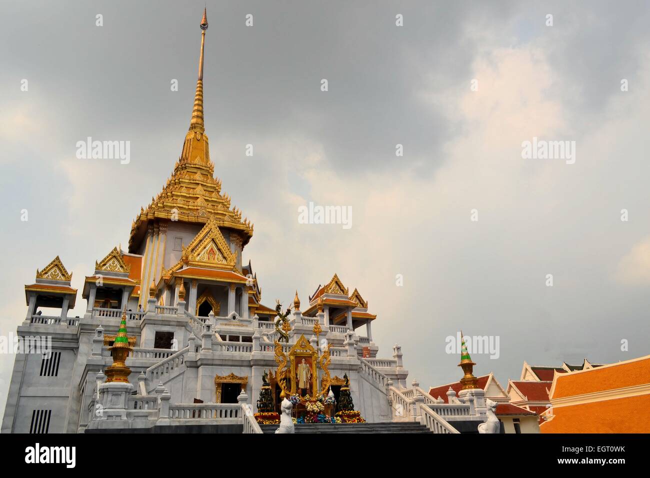 Wat Traimit temple di Chinatown, Bangkok, Thailandia Foto Stock