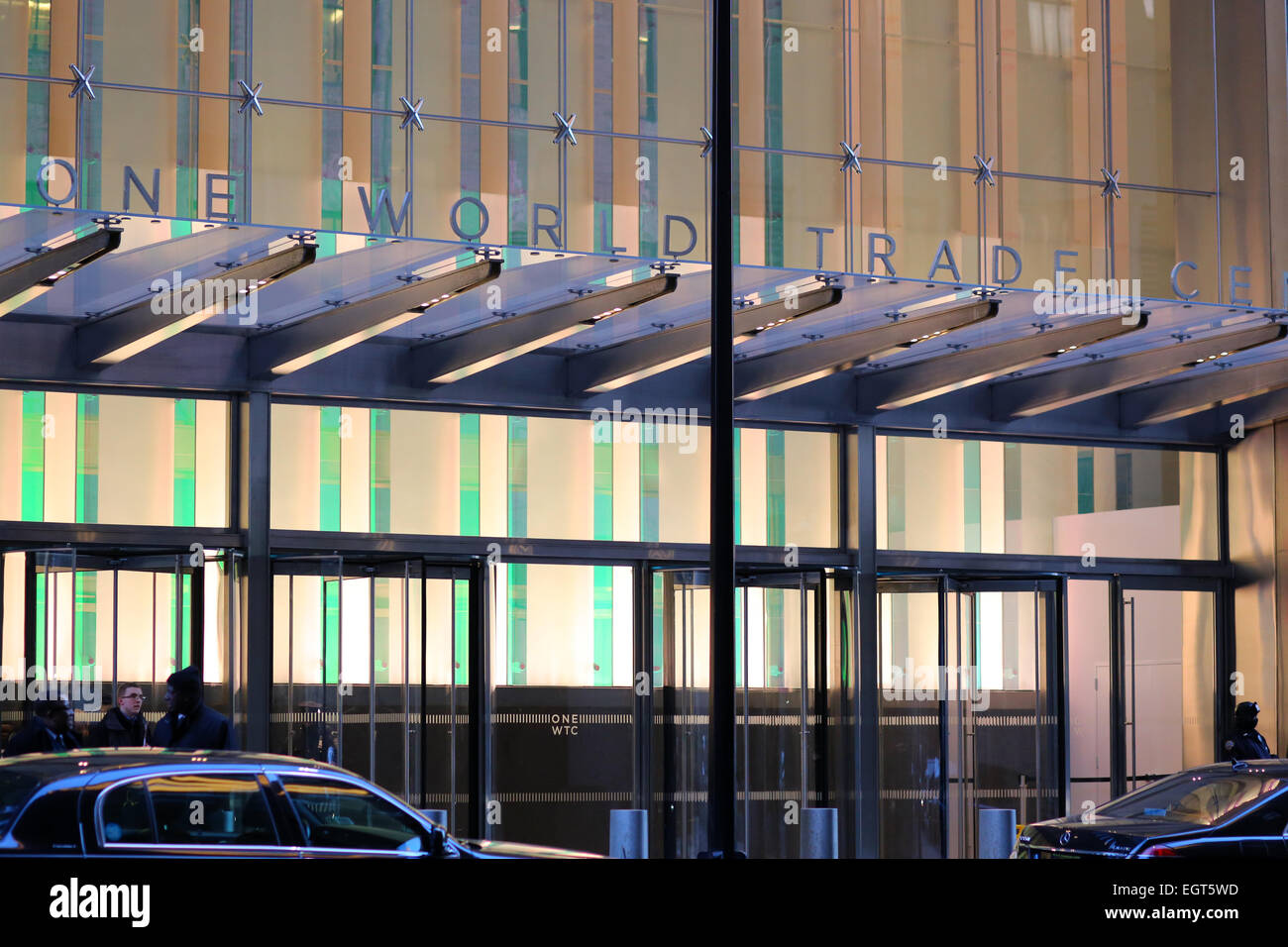 One world trade center ingresso, New York, NY. Foto Stock