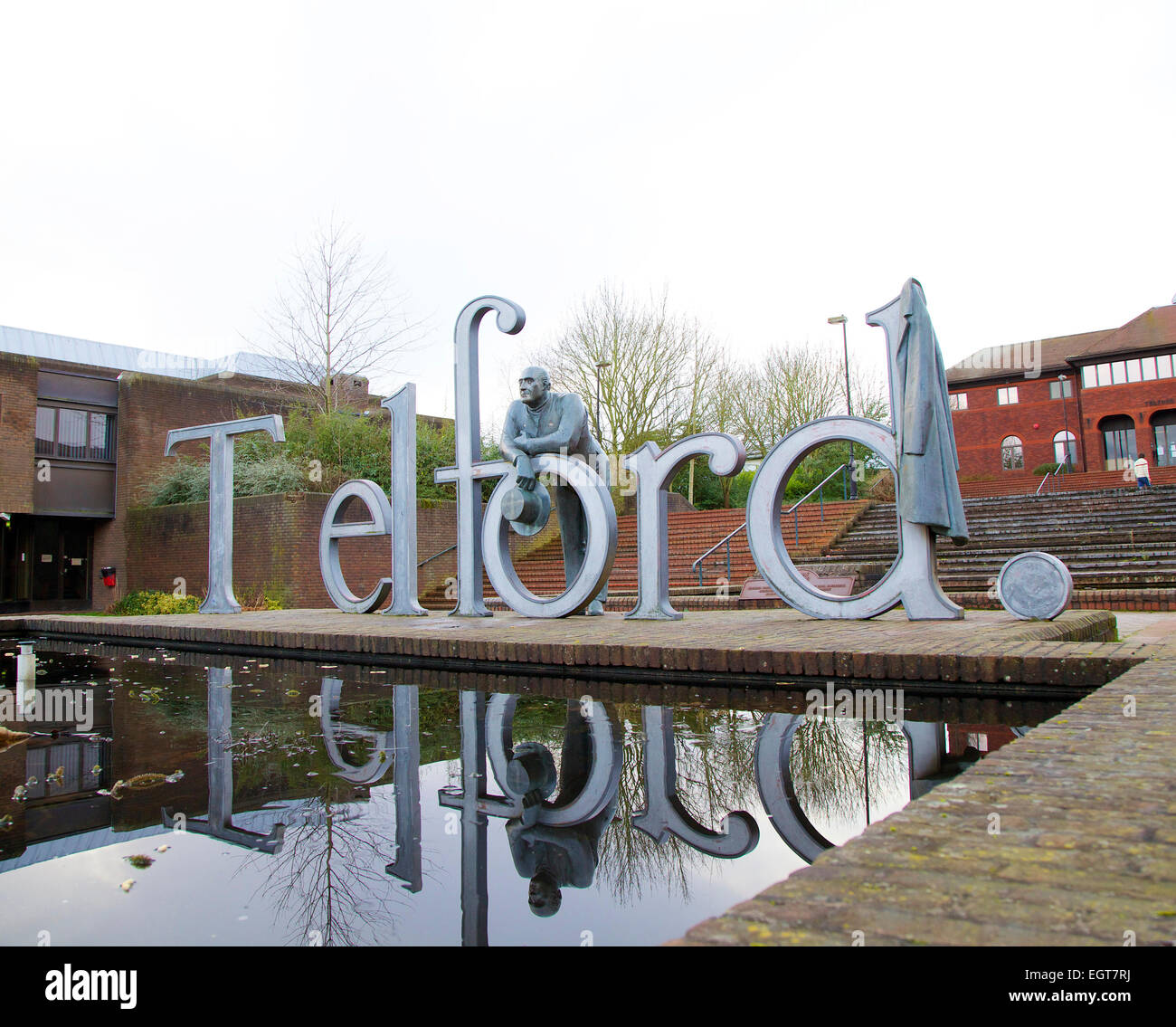 Lawley Village, Telford. Morrisons nuovo supermercato e appartamenti residenziali a Lawley villaggio in Telford Foto Stock