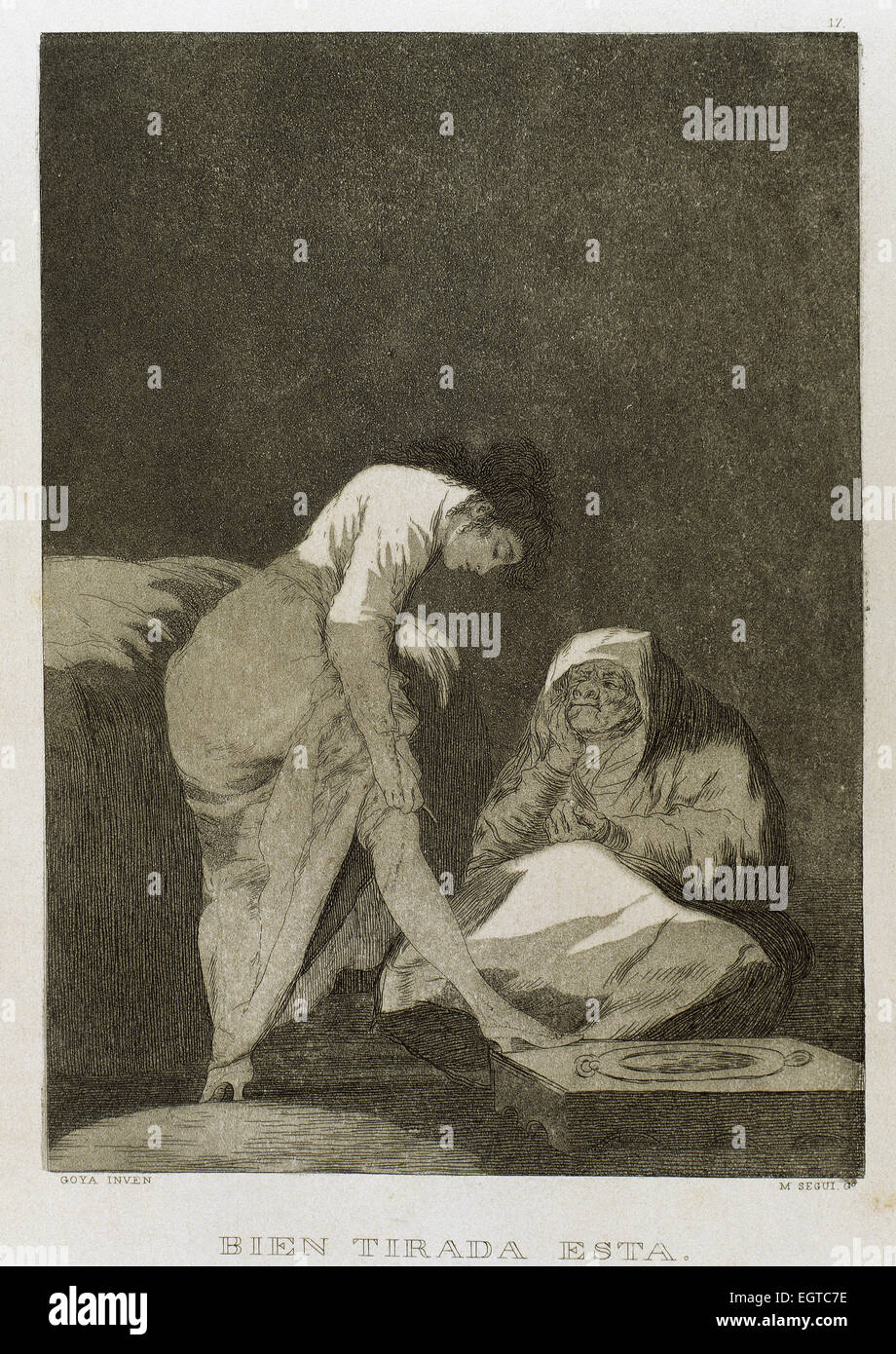 Francisco Goya (1746-1828). Capricci. La placca 17. È ben teso. Il XVIII secolo. Il Museo del Prado. Madrid. Spagna. Foto Stock