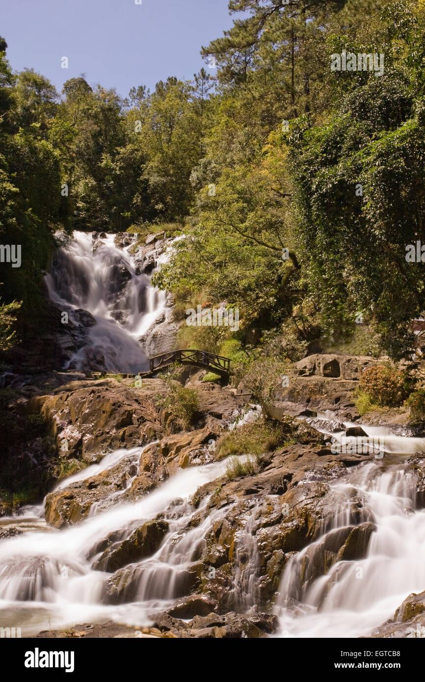 Datanla cascata, Highlands Centrali, Dalat, Vietnam, sud-est asiatico Foto Stock