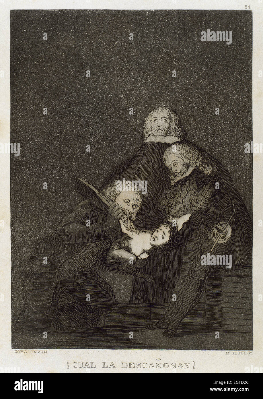 Francisco Goya (1746-1828). Capricci. La placca 21. Come non cogliere la sua !. Il XVIII secolo. Il Museo del Prado. Madrid. Spagna. Foto Stock