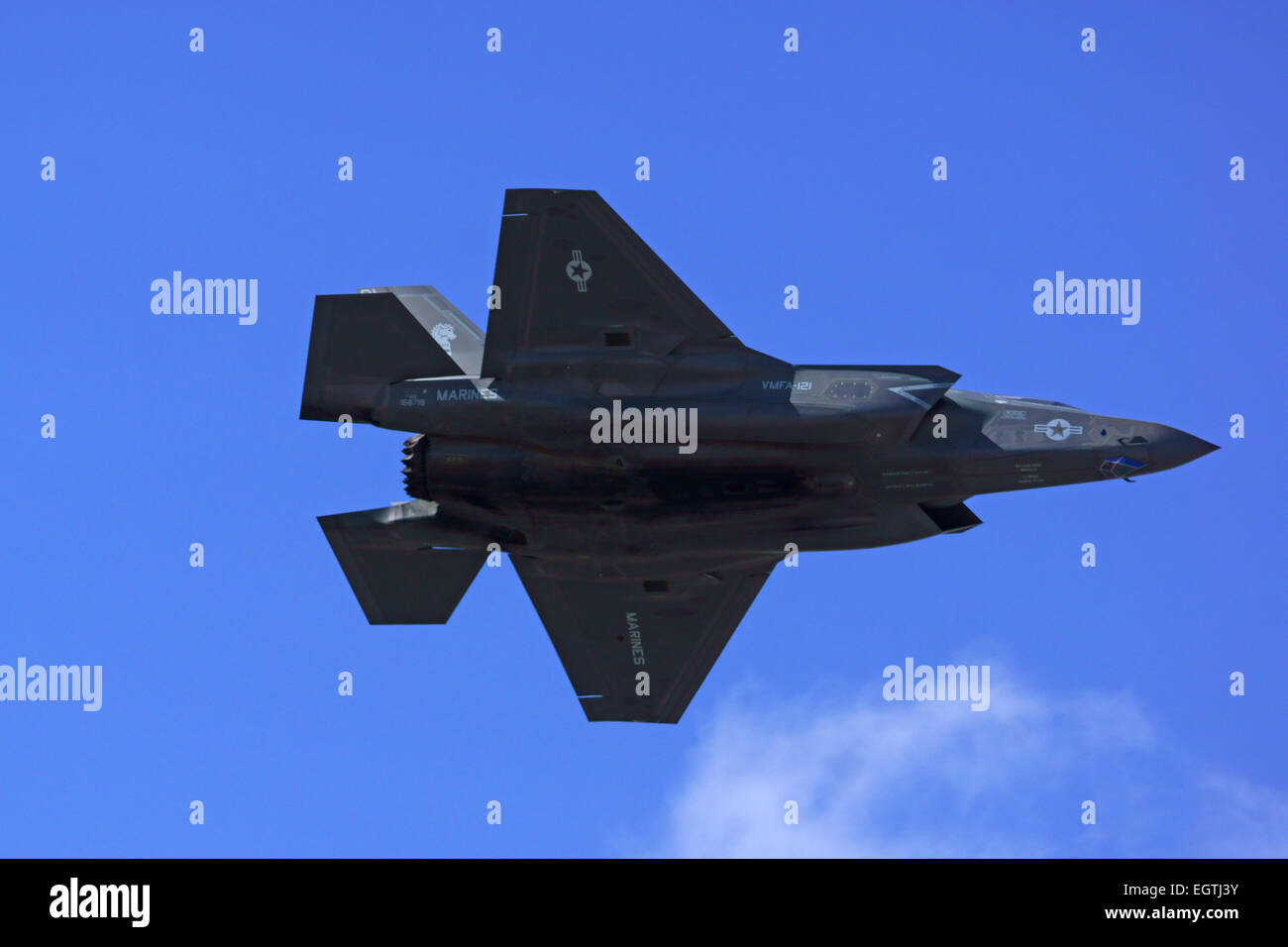 F-35 Lightning militari USA Stealth aeromobili battenti in 2015 Yuma Air Show a Yuma Marine stazione aria Foto Stock