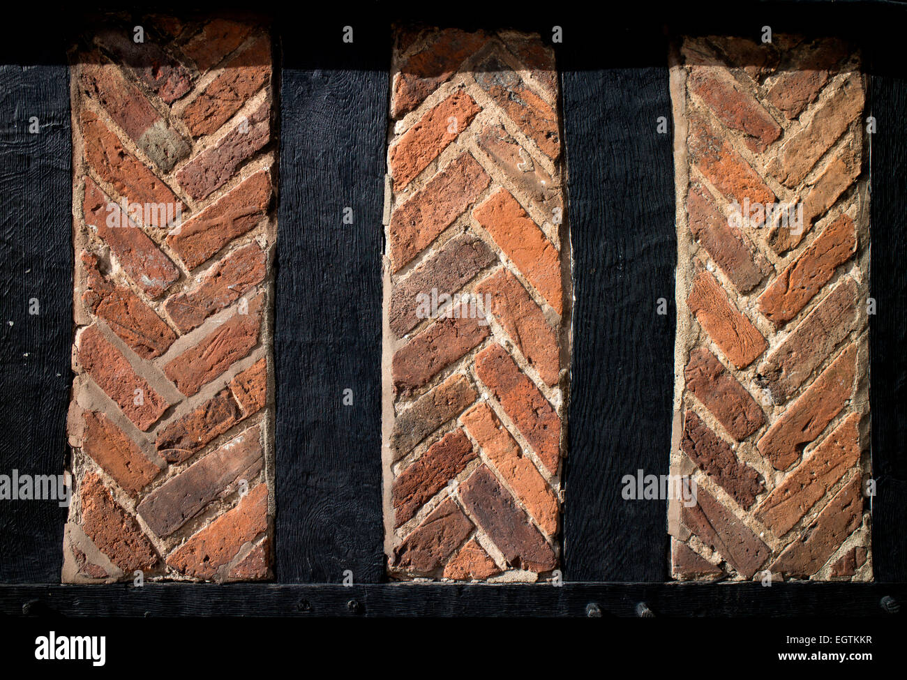 In cotto a spina di pesce Foto Stock