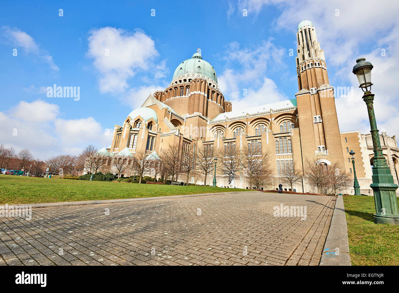 La basilica nazionale del Sacro Cuore a Koekelberg, Bruxelles, Belgio Foto Stock